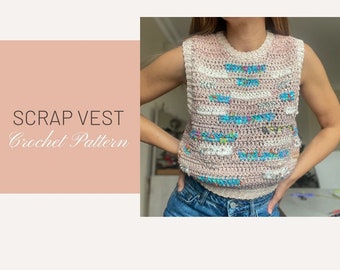 Scrap Vest Crochet Pattern (Digital download only)