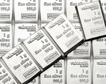 1 Gram .999 Fine Silver Bullion Bar - Single Silver Bar - Valcambi Suisse