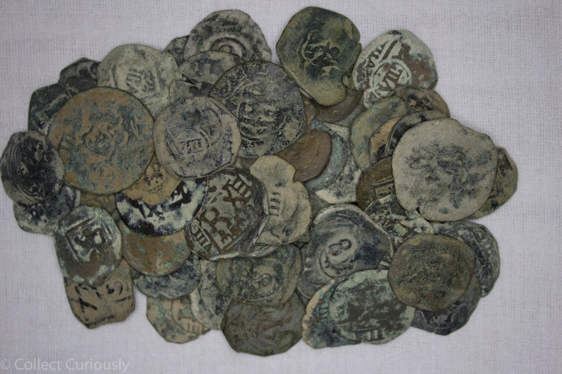 Spanish Pirate Era Bronze Coin Guaranteed Authentic Etsy