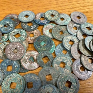 2 Quality Authentic Uncleaned Ancient Chinese Coins - 500+ years old