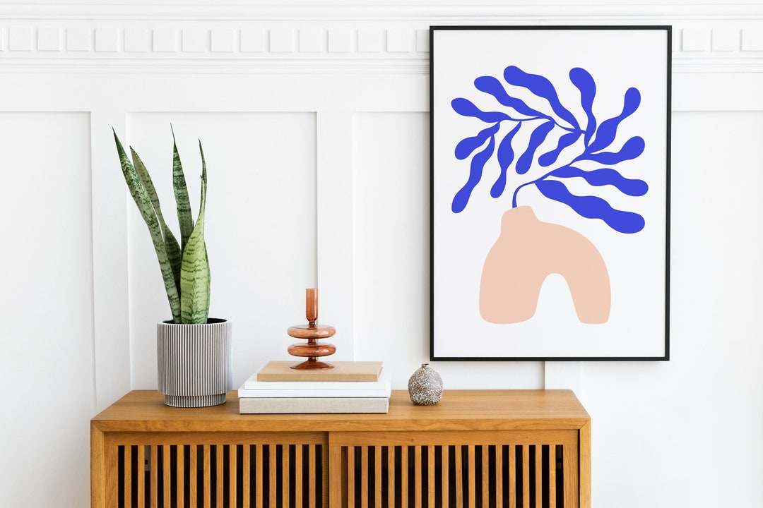 Abstrakte Pflanzen Auf Leinwand, Wandkunst, Vintage Produktbild-Vorschau 6