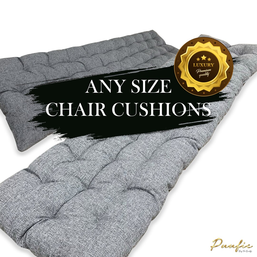 Gray Tufted Bench Chair Cushions Black Bench Seat Cushions Etsy