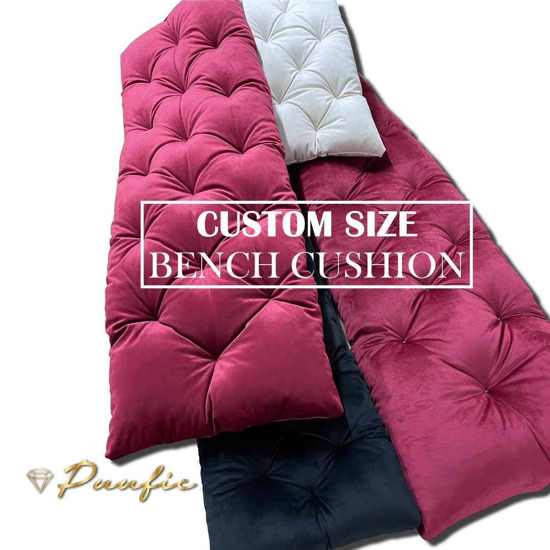 Super Soft Velvet Bench Cushion Indoor Custom Bench Seat Etsy