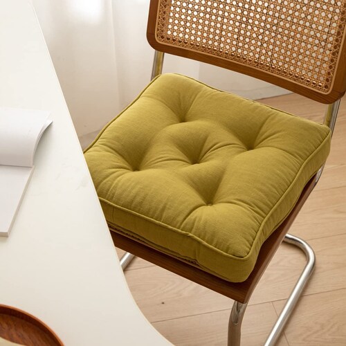 Linen Seat Cushion With Ties Back Cushion Handmade Chair Etsy