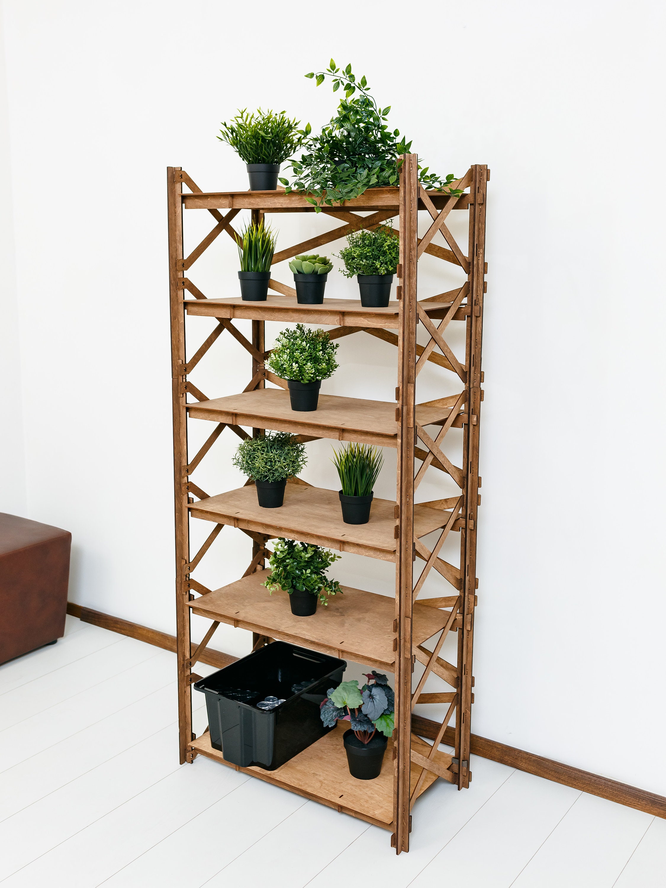 Bücherregal Bücherregal aus Holz Holzständer für Wohndekor | Etsy