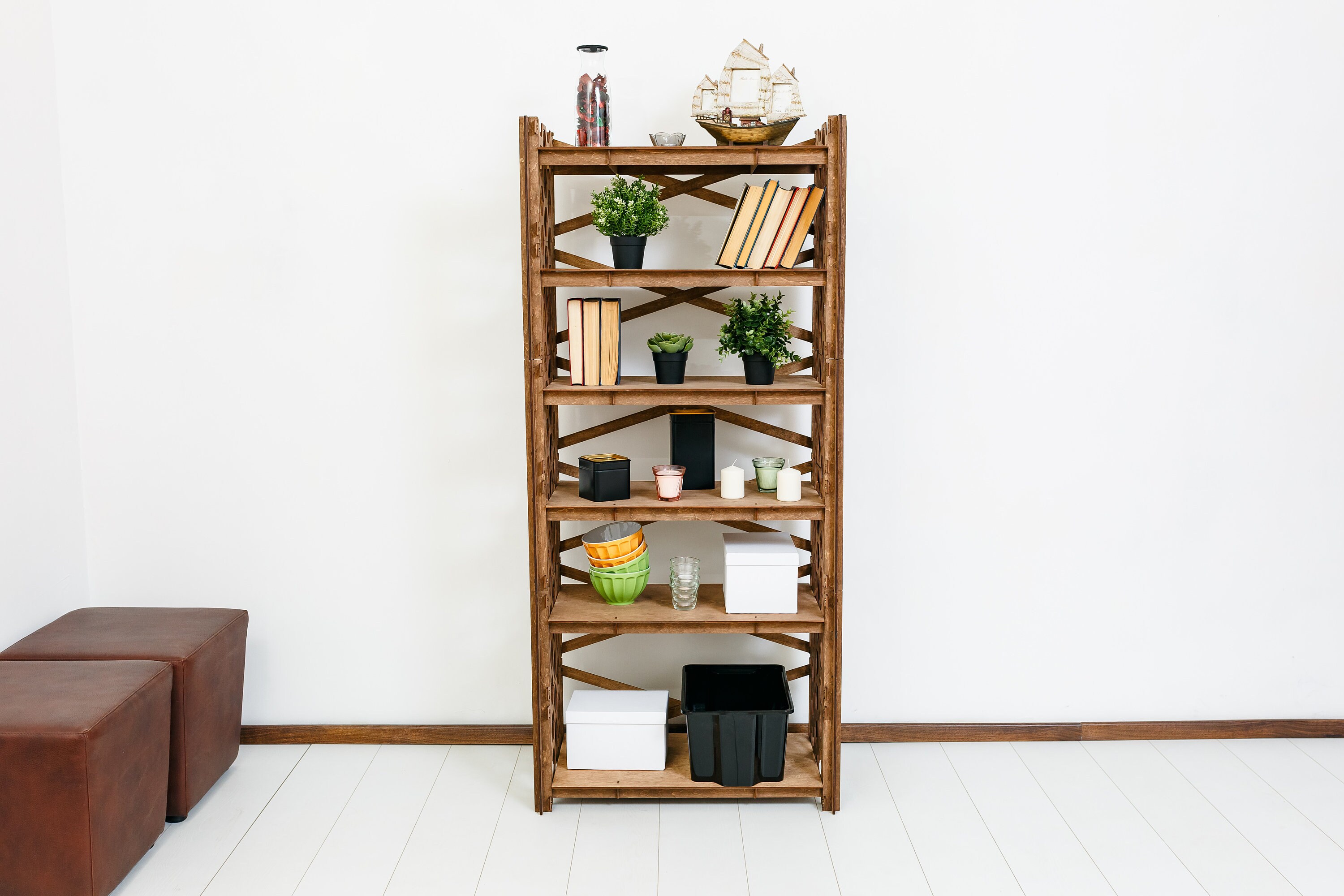 Bookcases Wall bookshelves Bookcase Wooden Plant Etsy