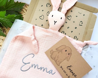 Personalised new baby gifts, Lovey toy with name, Comforter baby, Newborn baby gifts
