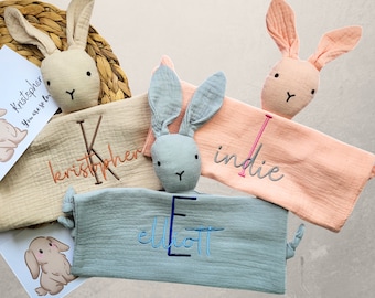 Personalised bunny comforter, New baby bunny gift, Comforter baby, Newborn baby gifts