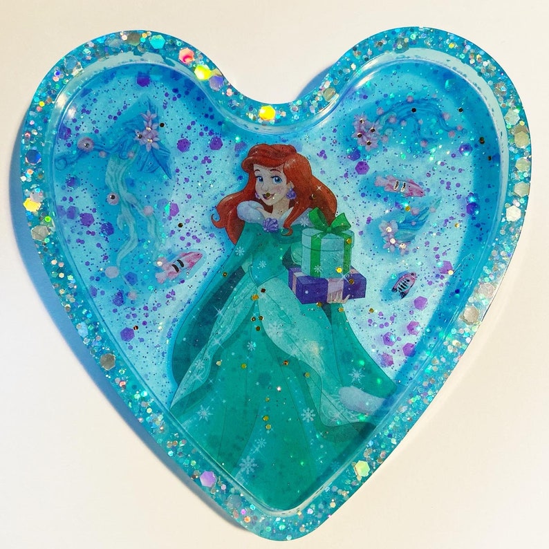 Disney Arielle Diamond Painting Tray Boat Coaster Blue Blue Unde Disney Arielle Diamond Painting Tray Boat Coaster Blue Blue Unde