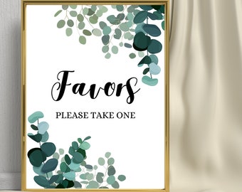 Wedding Favor Sign, Favors Sign, Favors Sign for Bridal Shower, Bachelorette Sign, Favors Sign Baby Shower, Floral Favors Sign, Printable