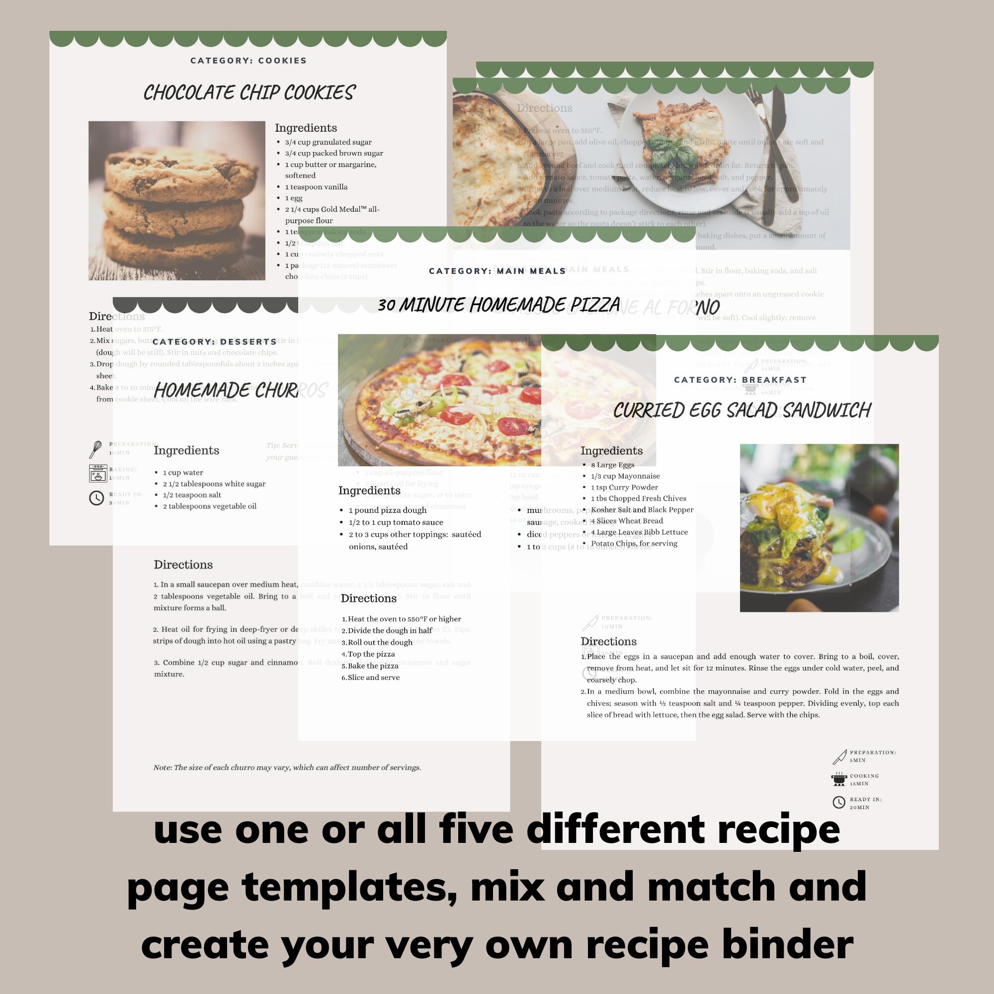 Recipe Template Recipe Page Template Diy Recipe Book Template Recipe