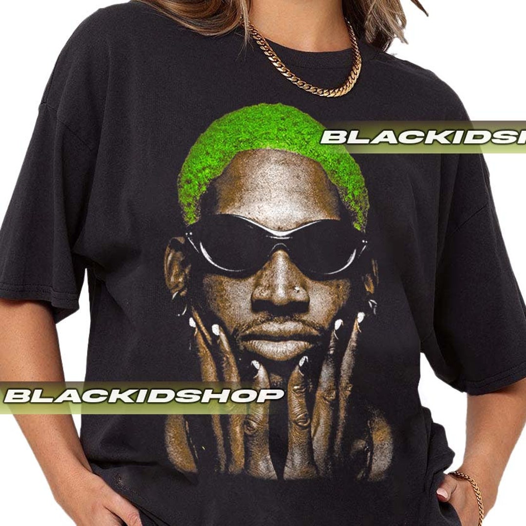 Dennis Rodman Green Vintage Shirt, Basketball Shirt, Vintage Shirt, 90s