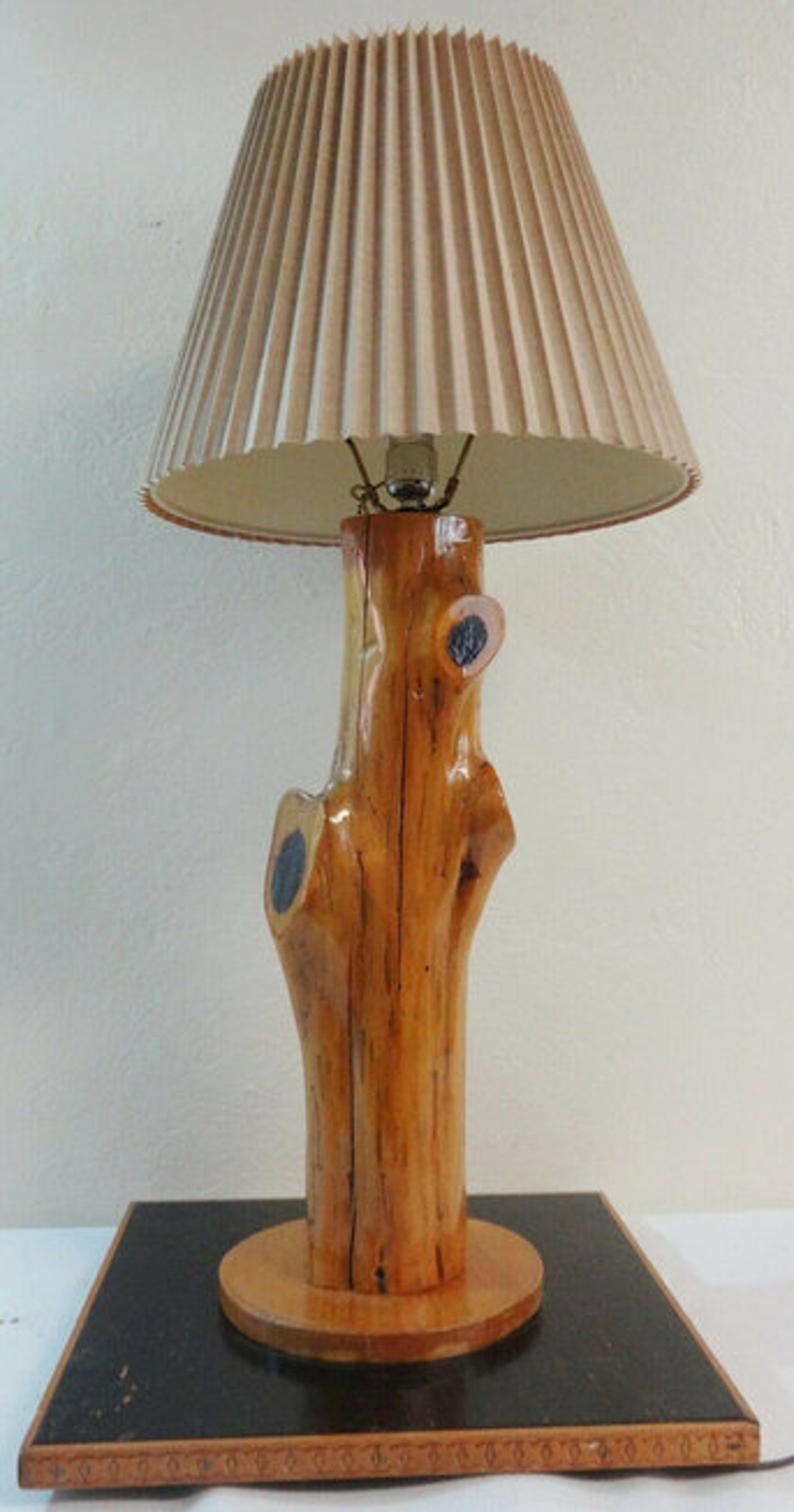 Old Vintage Tree Stump Table Lamp Great Man Cave Item Etsy