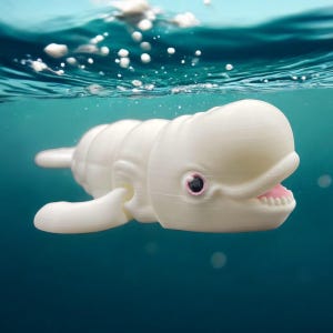 Beluga Whale - 3D Printed Beluga Whale Figurine | PLA Ocean Animal Sculpture | Marine Life Decor | Cute Whale Gift for Sea Lovers