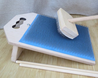 Wooden Carder Fiber Combing Cardings Blending Board - 72 TPI Wool picker batts board (M&V)