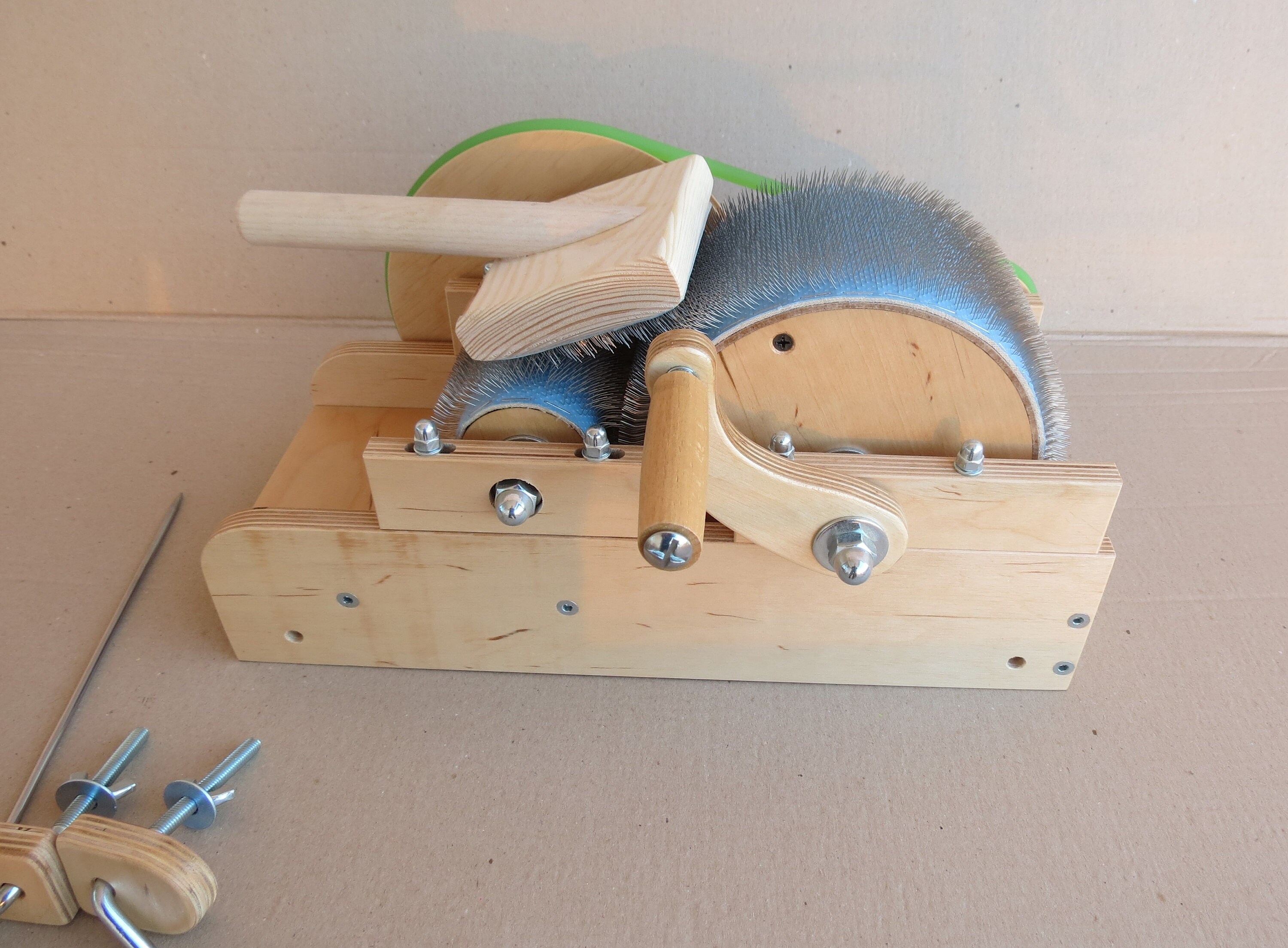 Wooden Mini Drum Carder for Wool Fiber Combing Cardings Etsy UK