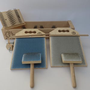 Set: Blending Board for wool and Wool picker - 72 TPI / 96 TPI / 120 TPI Carder Fiber Combing (M&V)