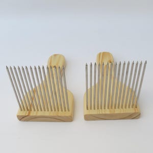 Wool combs for fine wool , One Row , Set of 2 Hand combs , Fiber Combs ,,Combs with smooth points stainless steel for combing wool