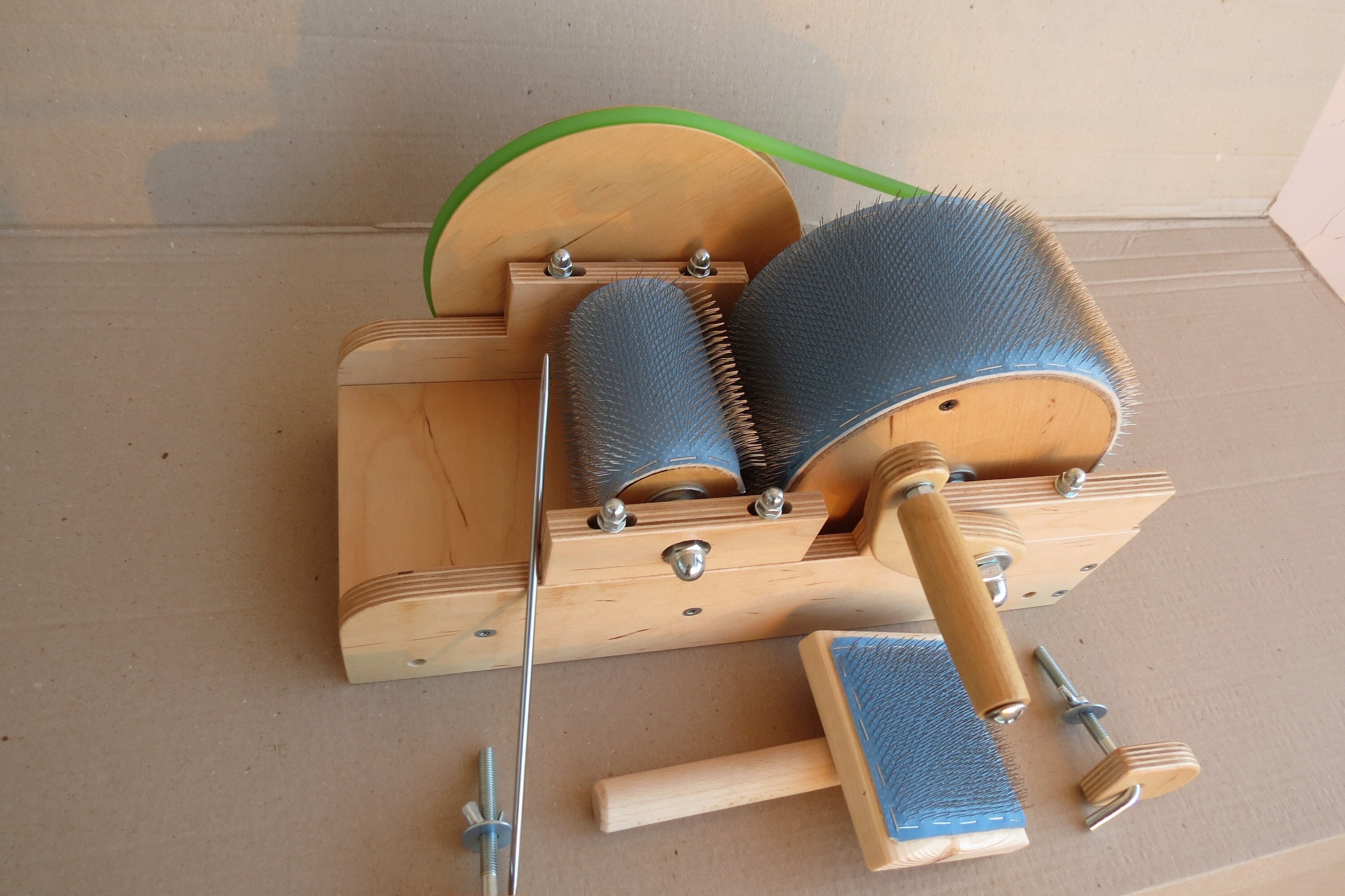 Wooden Mini Drum Carder for Wool Fiber Combing Cardings - Etsy UK