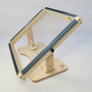 Rug Hooking Frame with standard stand - Wooden Frame for Punch Needle - Punch Frame Frame with Gripper Strip Gripper Strip for rug hooking