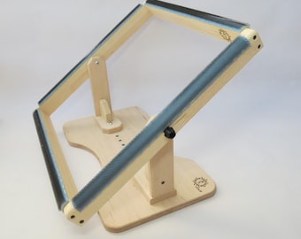 Rug Hooking Frame with standard stand - Wooden Frame for Punch Needle - Punch Frame Frame with Gripper Strip Gripper Strip for rug hooking