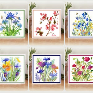 Jeu de cartes jardin, lot de petits papiers, mini-cartes, jeu de cartes, cartes nature, cartes floral