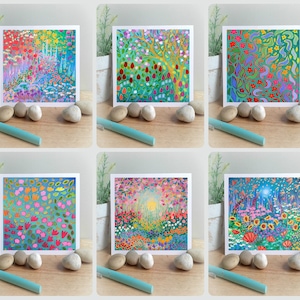 Jeu de cartes, lot de cartes fleurs, mini-cartes, cartes fleurs, carnets jardin