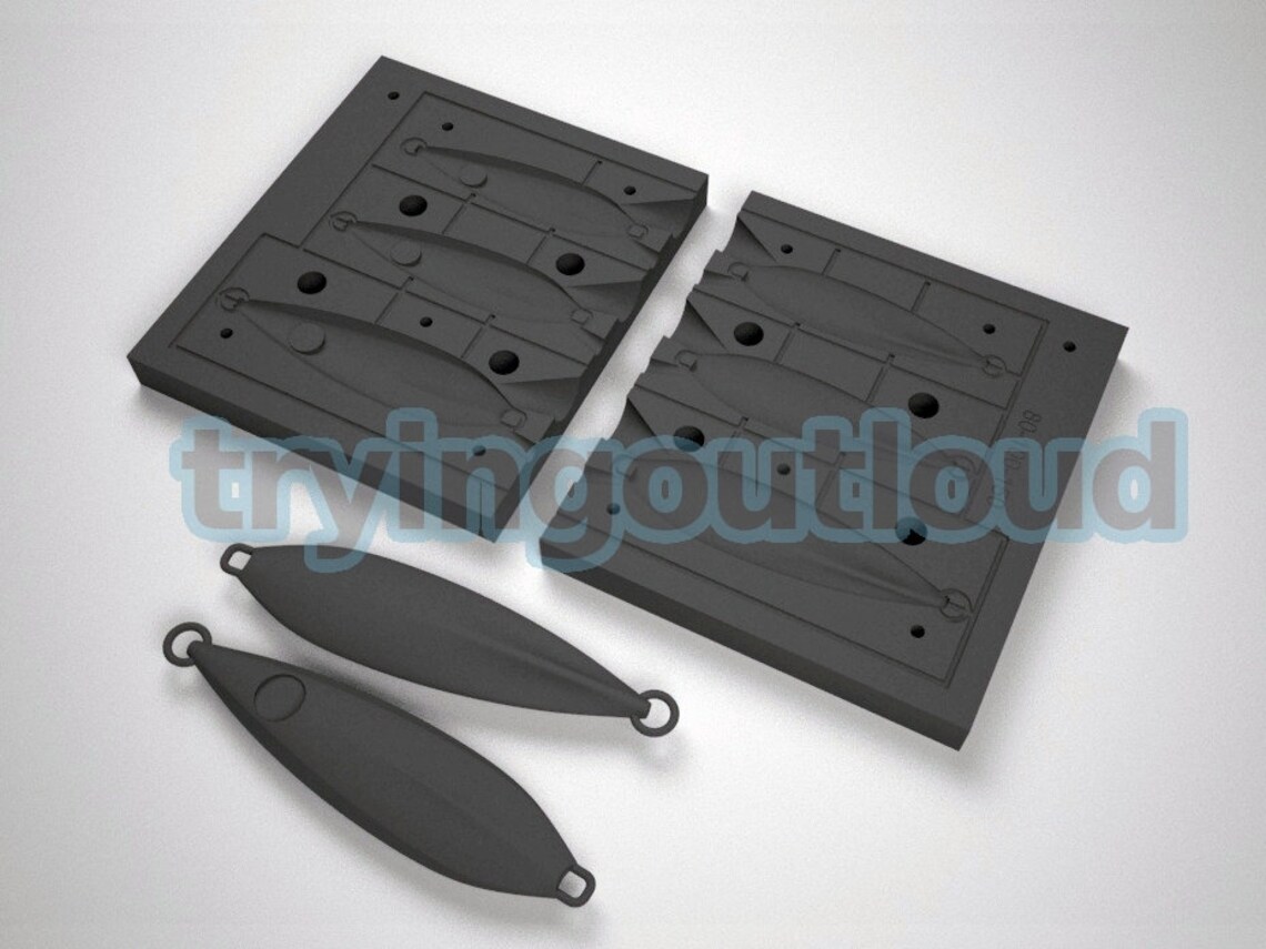 80100150 GR approx Butterfly Flat Likeness Metal Jig Mold 3D Etsy