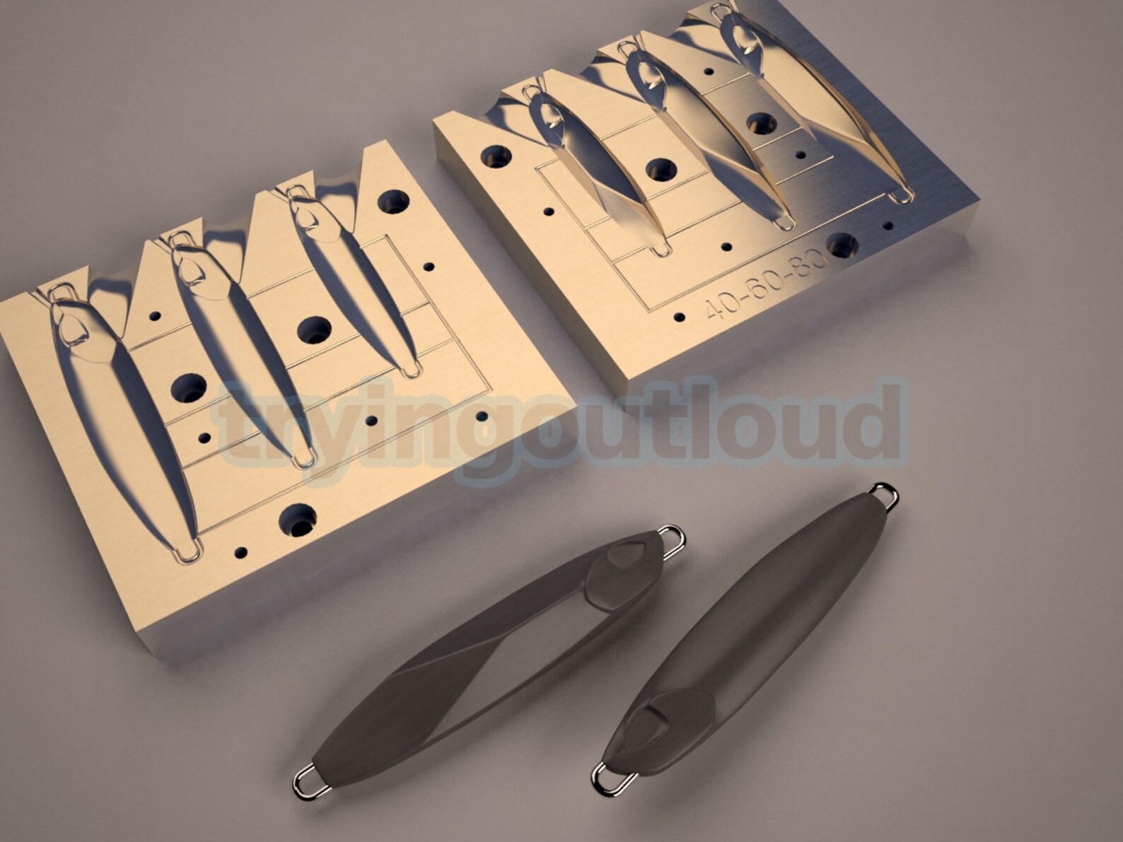 406080 Gr DM Force Slow Pitch Metal Jig Mold Etsy