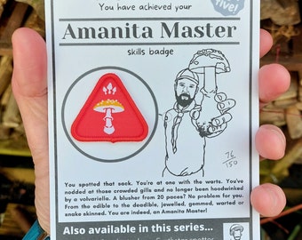 Mushroom Patch Scout Style Rewards Badge Amanita