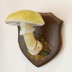 Mushroom model - Deathcap mushroom paper-mache trophy
