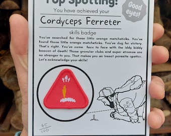Cordyceps Scout style fungi mushroom badge patch