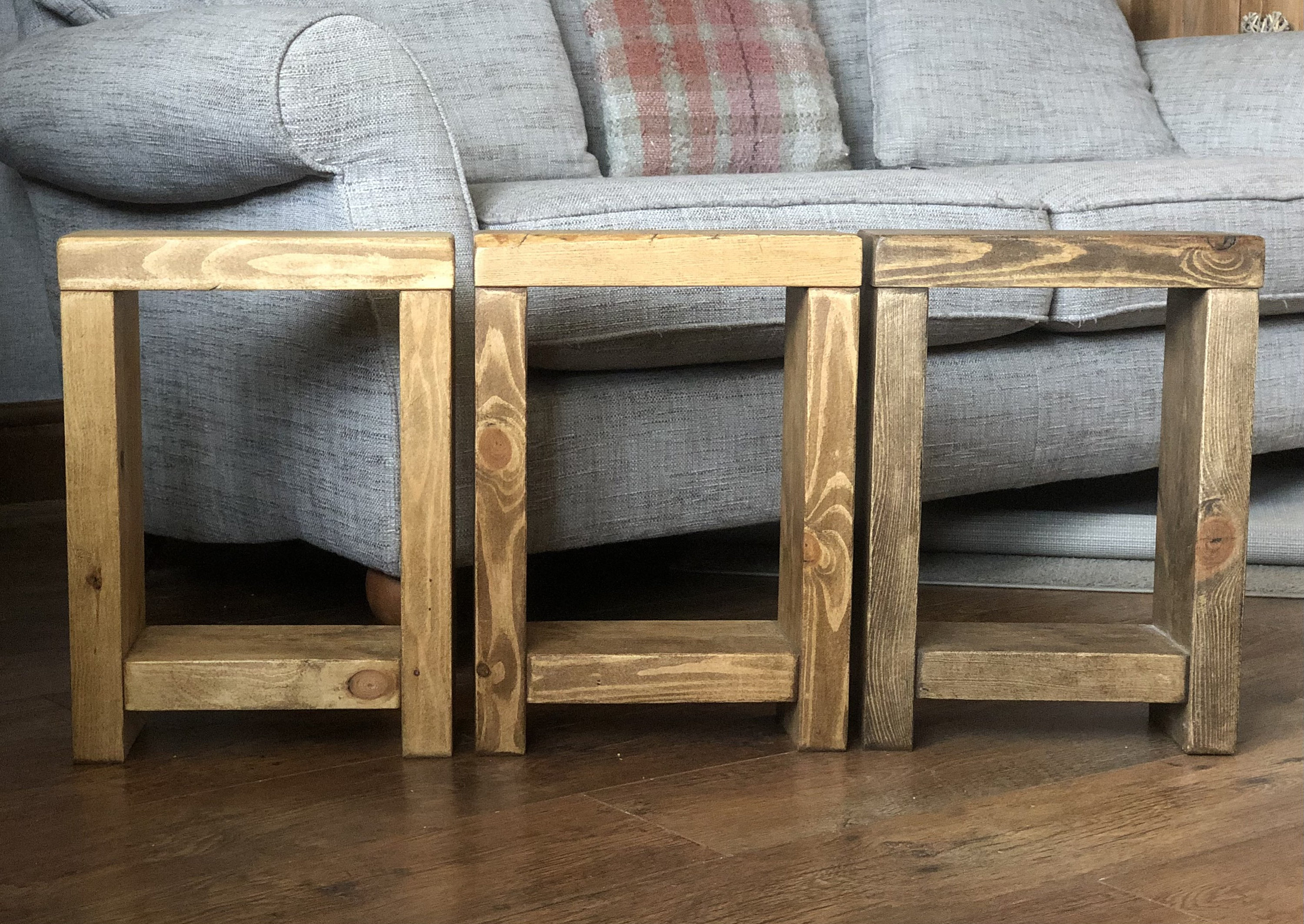 Rustic Wooden End Table Space Saving End Table Coffee Table Etsy UK