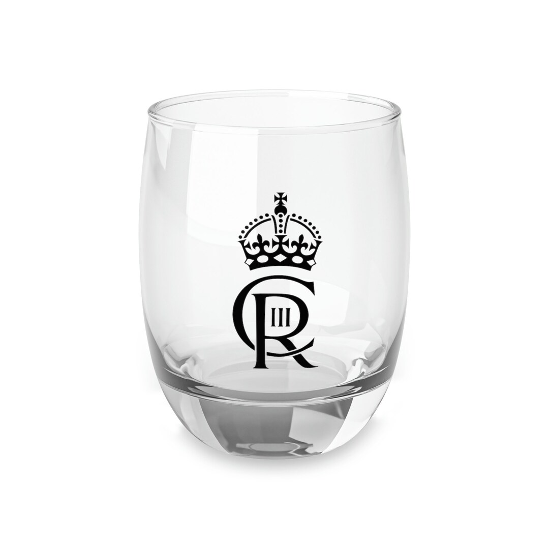 King Charles Iii Whiskey Glass Gift, Charles Official Cypher Barware