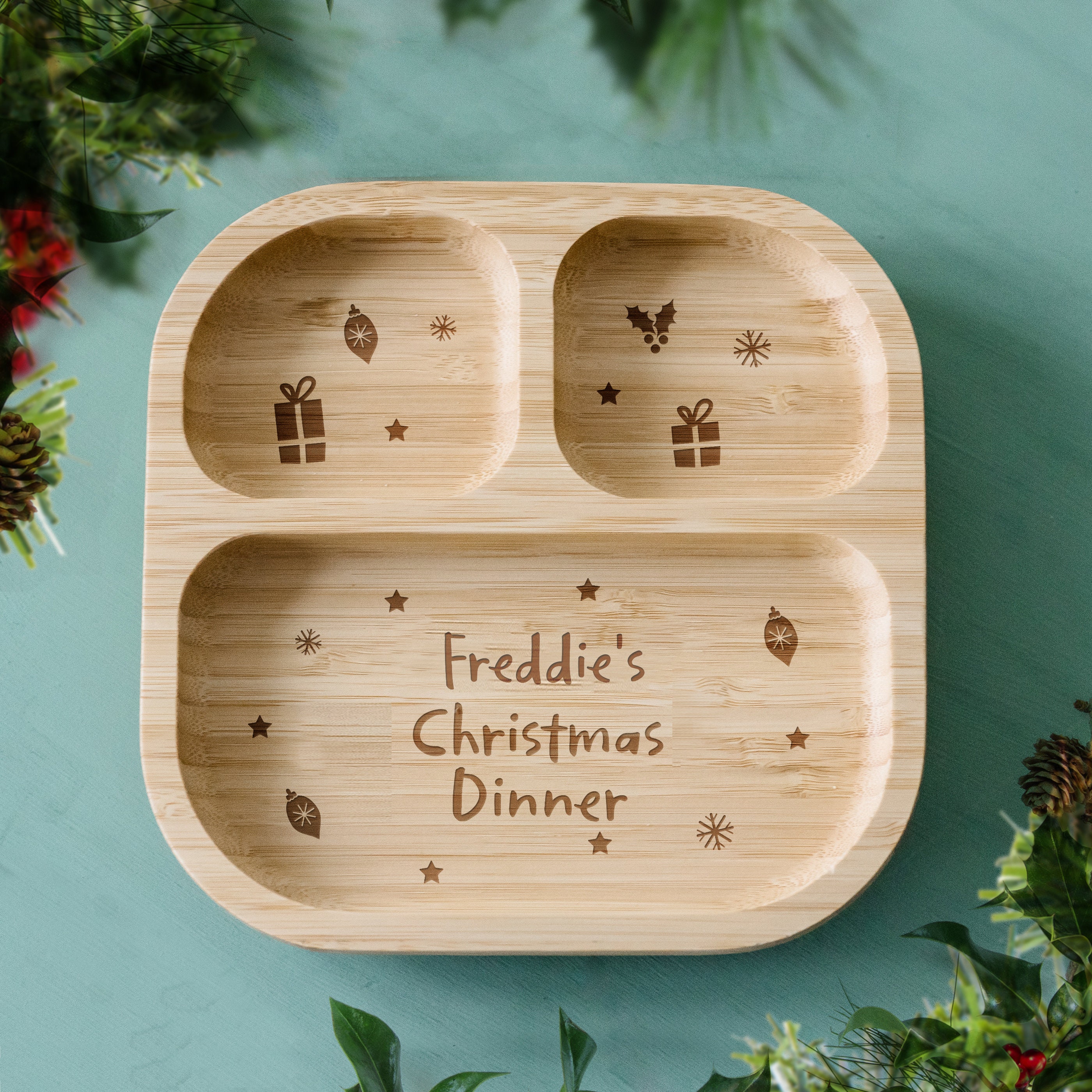 Baby christmas dinner clearance plate