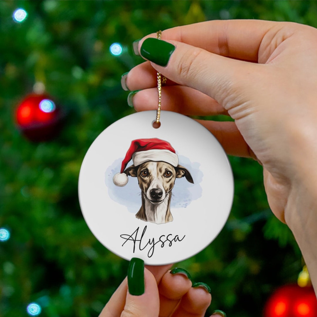 Personalized Pet Whippet Christmas Ornament Dog's Custom Etsy
