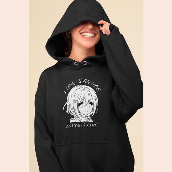 Dark EGirl Anime Aesthetic Hoodie - Aesthetic Clothes Shop