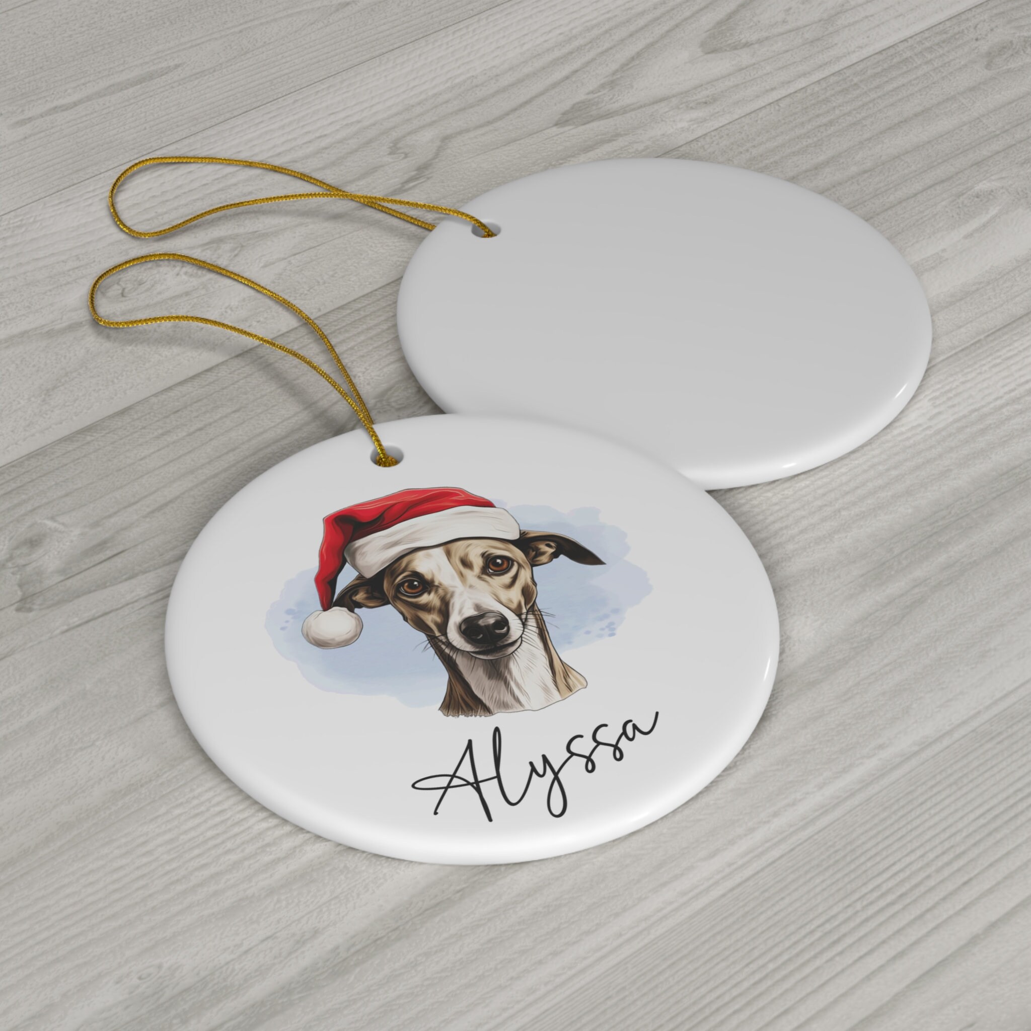 Personalized Pet Whippet Christmas Ornament Dog's Custom Etsy