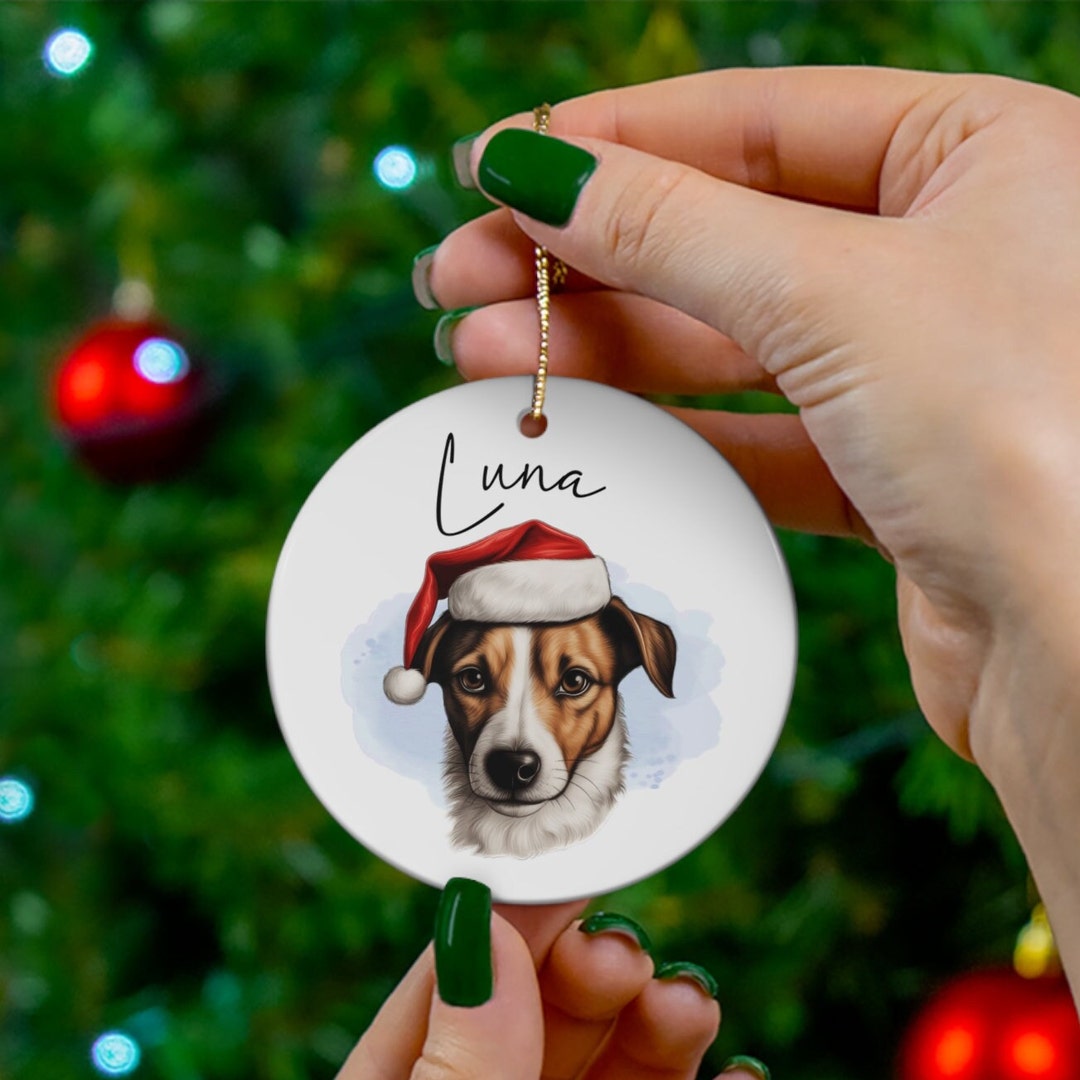 Personalized Name Jack Russell Terrier Christmas Ornament Etsy