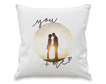 Personalised Photo Valentines Gift Cushion, Couples Wedding Anniversary Present, Where We First Met Romantic Photo Gift Cushion.