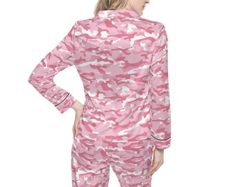 Buy Pink Camo Satin Pyjamas Bachelorette Party Pink Pajamas Camouflage Luxury Pjs Gift for Her Womens Funky Birthday Pajamas Set. Online in India Etsy