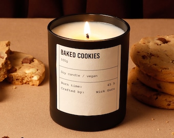 Baked Cookies Candle: Cookies Scented Candle, Bakery Candle, Dessert Candle, Cozy Candle, Candle For Friend, Gift For Baker, Cosy Home Decor