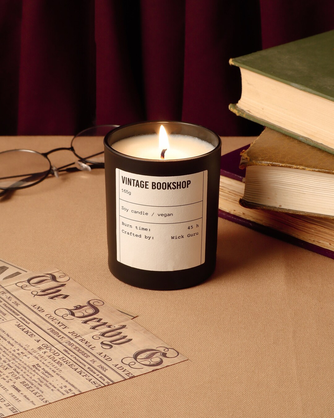 Vintage Candle Gifts for Book Lovers Men, Bookworm Gifts
