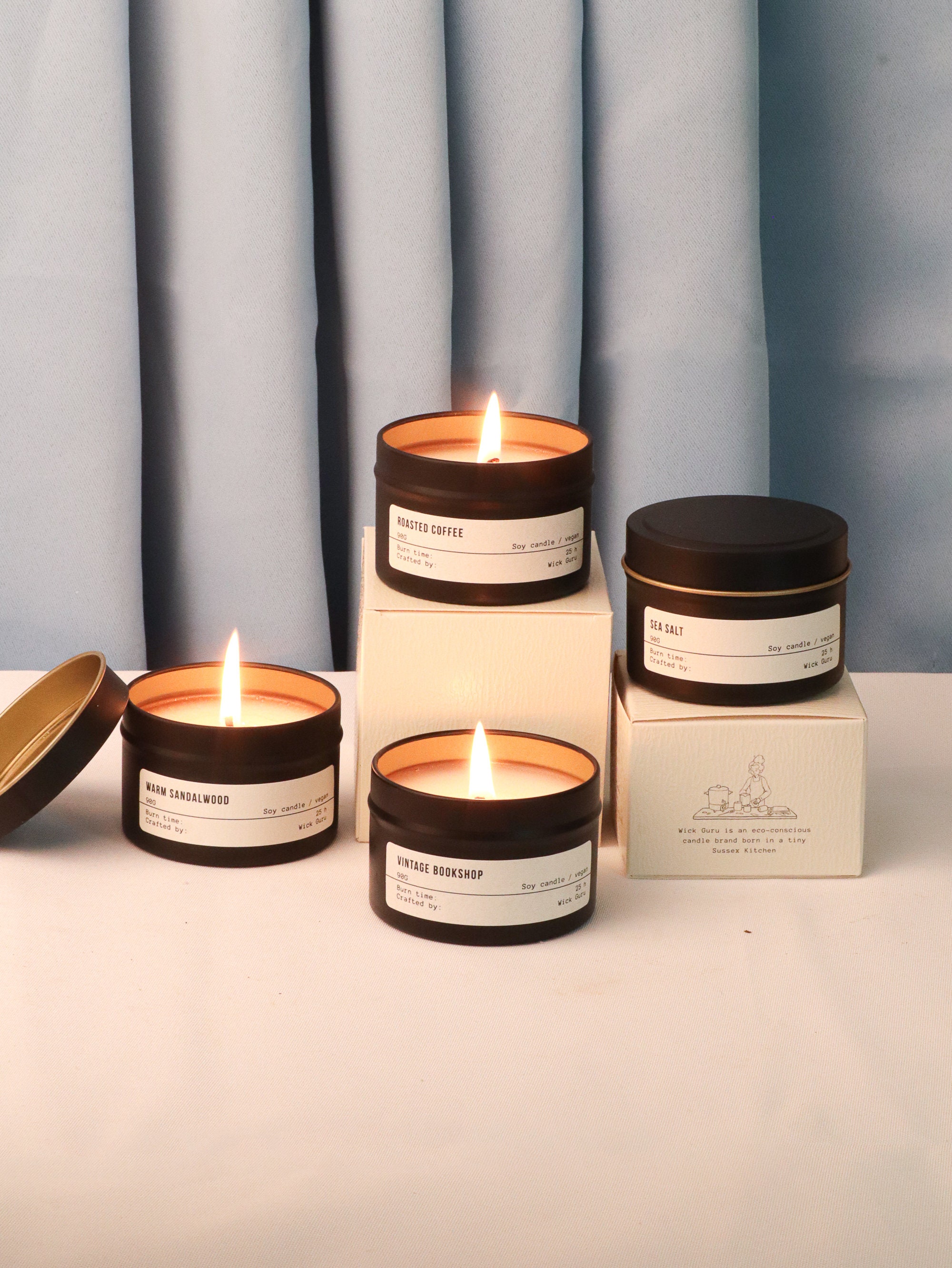 男性用香り付きキャンドルセット：天然大豆ワックス、無毒 - Etsy 日本