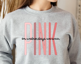 on wednesdays we wear pink moletom com capuz