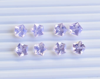 Lavender Quartz Pentagon Star Cut Stone Natural Gemstone Cut From Bahia Mine | Pentagon Shape Gemstones for Jewellery Making