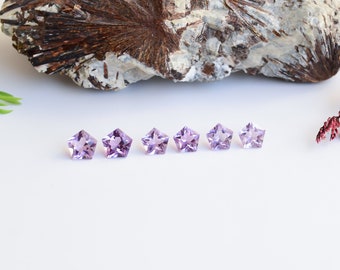 Natural Amethyst Intense Pentagon Star Cut Stone | Ready to Ship | High Quality Gemstone Finishing for Jewellery Making