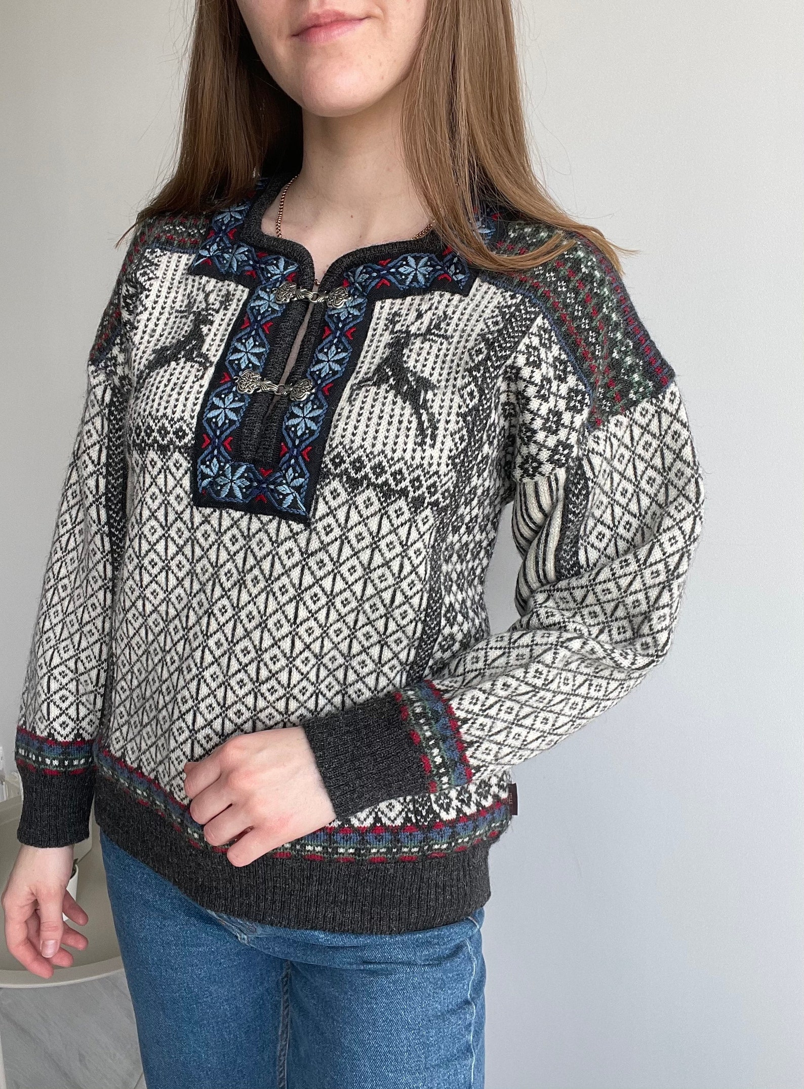 Vintage Skjaeveland Telemark Style Norwegian Nordic Sweater Etsy