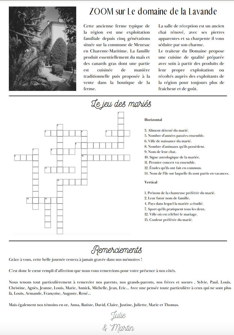 DIY Wedding Gazette Template - 2 Editable Pages - Wedding Invitation - Wedding Journal image 4
