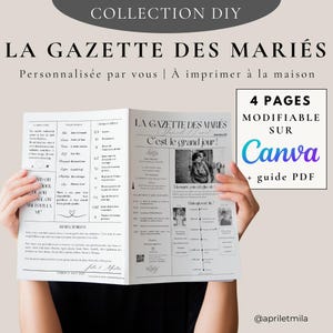 DIY Wedding Gazette Template - DIY 4 Editable Pages - Version 2 - Wedding Invitation - Wedding Journal